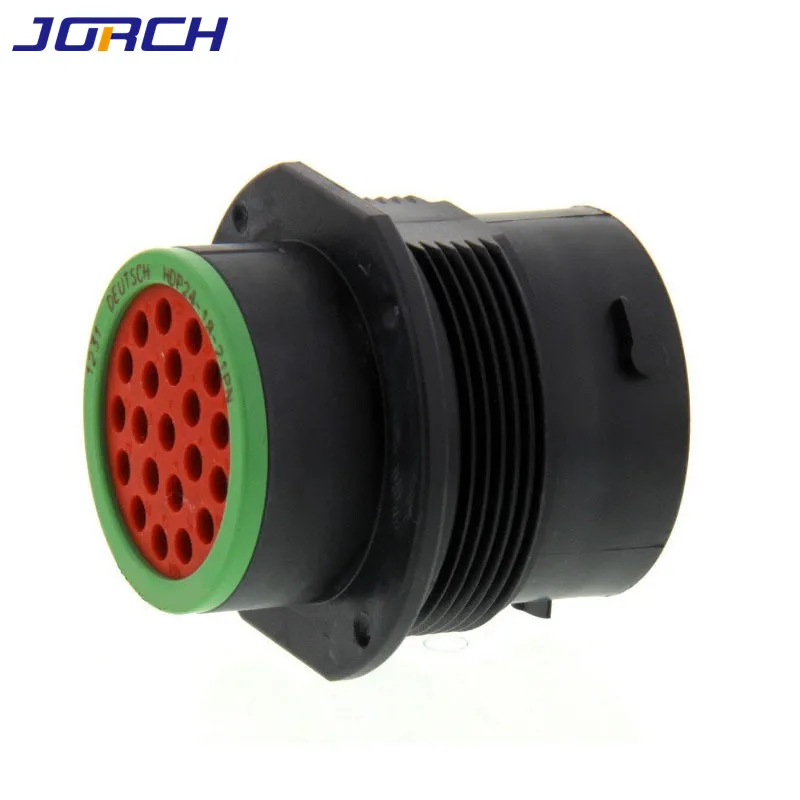 HDP24-18-21PN Wire-to-Wire 21 Position Sealable Black Wire & Cable Power & Signal Panel Mount