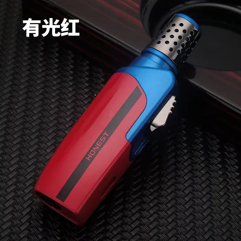 2026 HONEST Windproof Direct Jet Gas Lighter BBQ Baking Cigar Lighting Outdoor Camping Ignition Portable Tool Novelty
