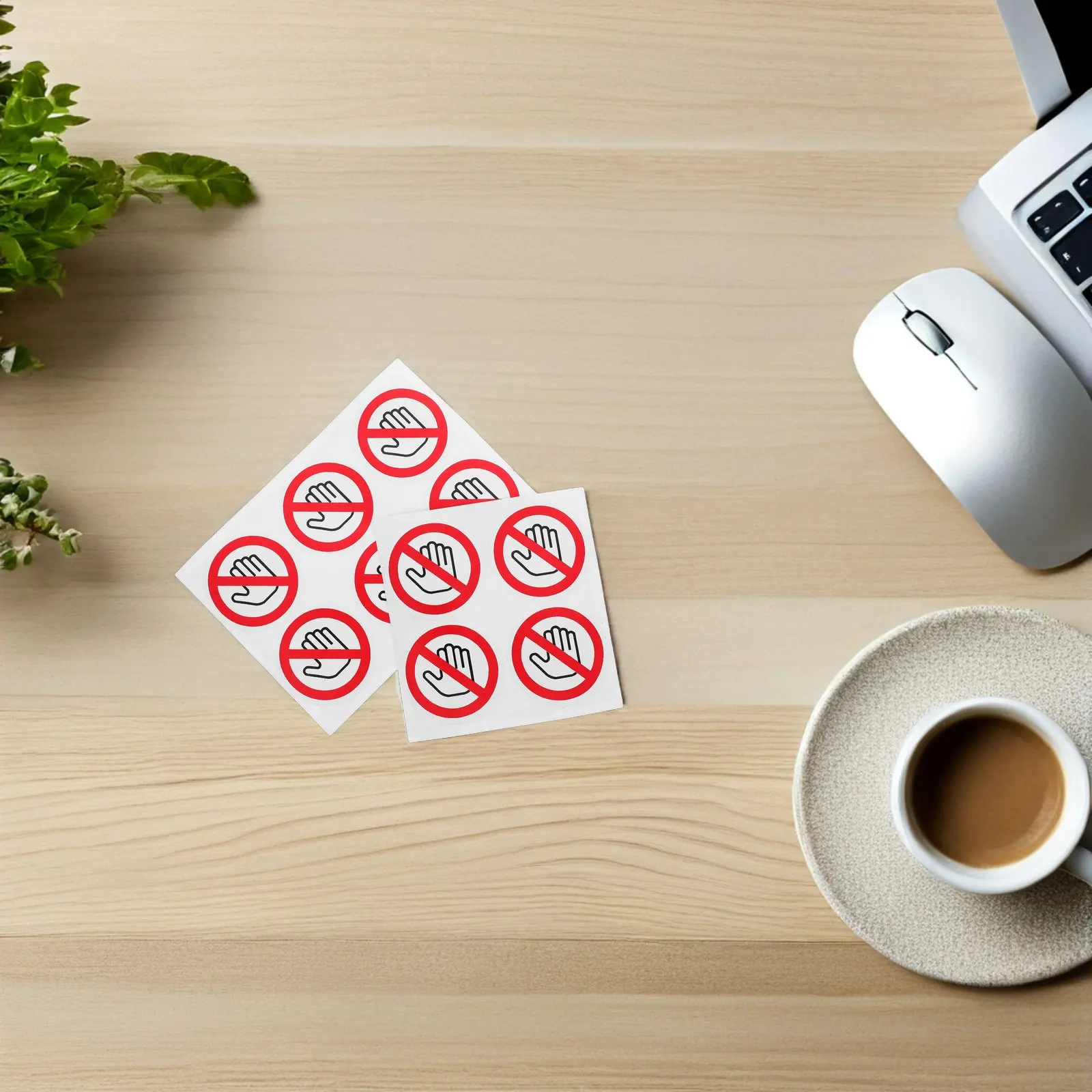 10Pcs Do Not Touch Warning Labels Safety Signs for Equipment Factories Laboratories Quick Installation Reliable