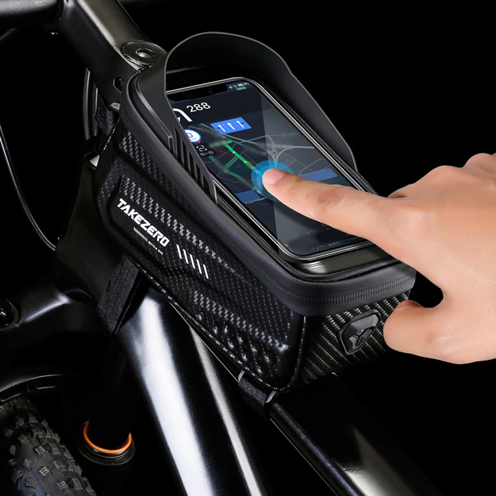 

1L Bike Front Frame Bag Waterproof Front Top Frame Tube Bag 6.8 Inch Touch Screen Road Bike Accessories