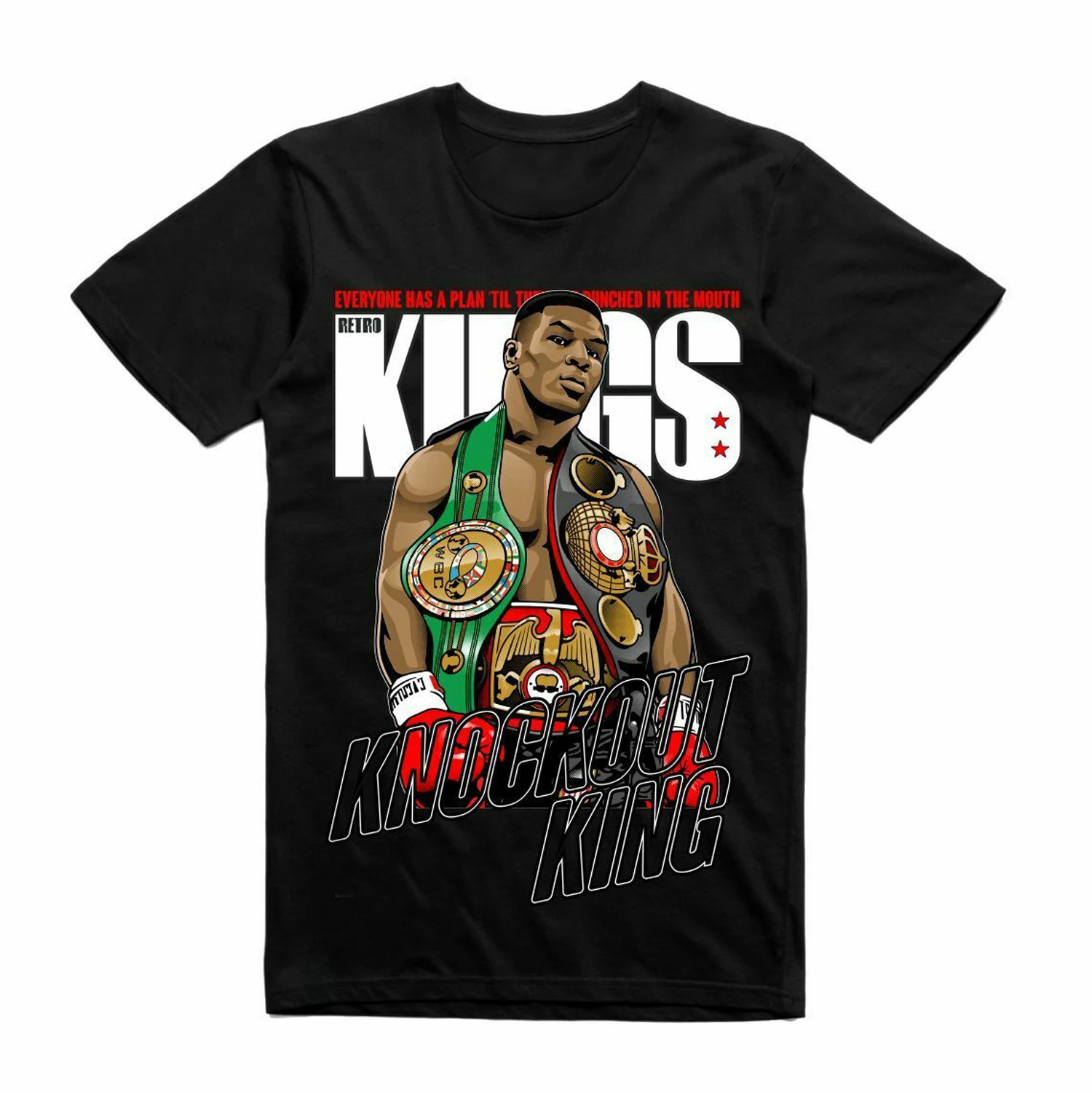 Retro Streetwear Boxing  Mike Tyson Graffiti Printed T-Shirt. Summer Cotton Short Sleeve O-Neck Mens T Shirt New S-3XL
