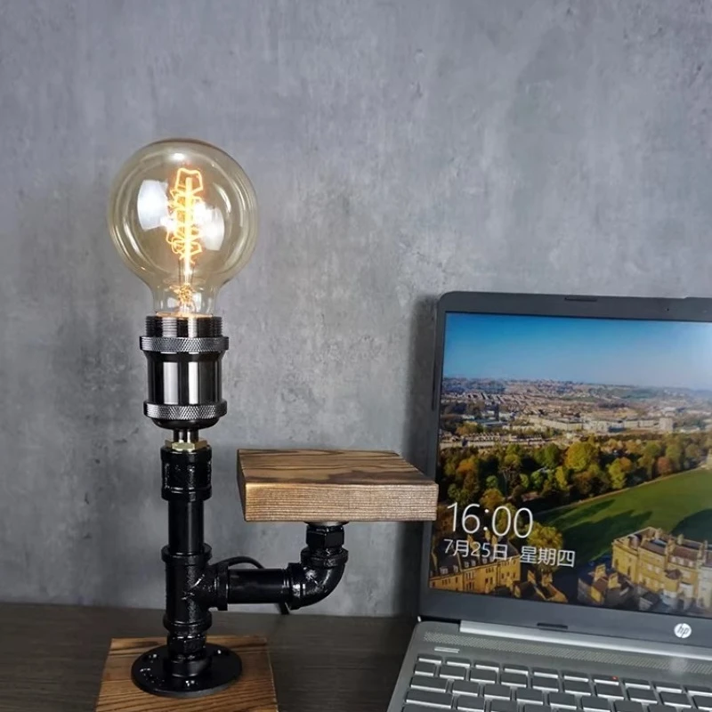 

American Vintage Desk Lamp Antique Style Bedside Lighting Restaurant Bar Decor Ambient Lamp Unique Gift for Men Birthday Present