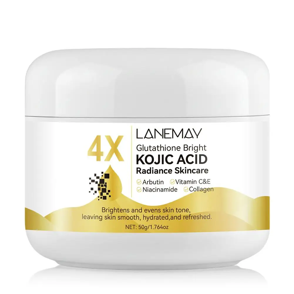 LANEMAY Moisturizing Firming Cream 50g Lightweight Glutathione 4X Kojic Acid Smooth Repair Skin Care Lightening Facial Lotion