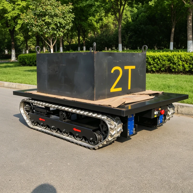 Sottocarro Cingolato Per Carichi Pesanti 1Ton 2Ton 5Ton, Telaio Compatto Con Cingoli In Gomma Per Tutti I Terreni, Elettroidraulico, Vendita All'ingrosso, CE-image