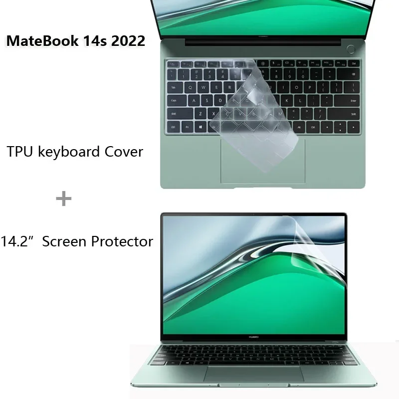 Anti Glare Scratch Cover Whole Screen + keyboard Protector For HUAWEI MateBook 14s 2022 14.2