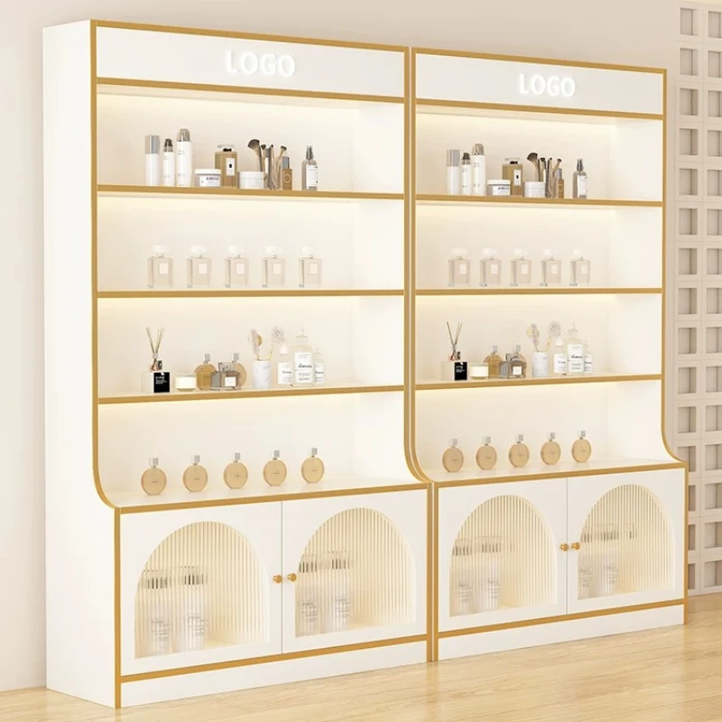 

Nordic High-end Cosmetic Display Cabinets Modern Minimalist Beauty Salon Skincare Shelf Commercial Furniture Стеллаж FYMC
