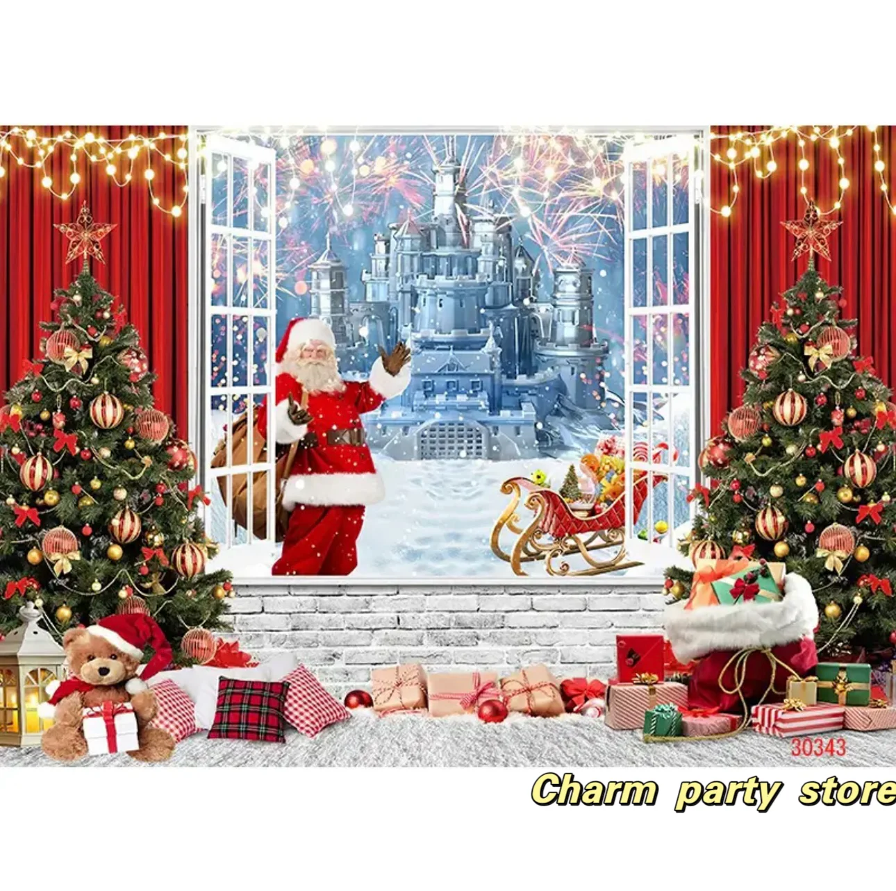 charm Christmas Day Wreath Snowman Photography Backdrop Props Family Xmas Eve Party Decor Living Room New Year Background
