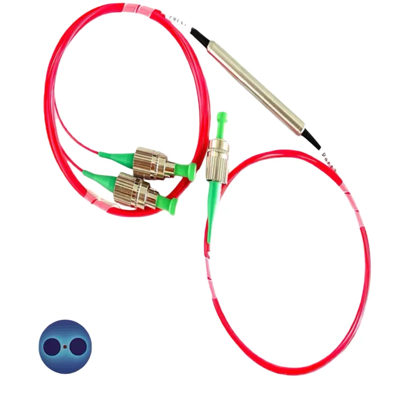850nm 1x2 Polarization FBT Coupler PM Fiber Splitter 50:50 Slow Axis to the key