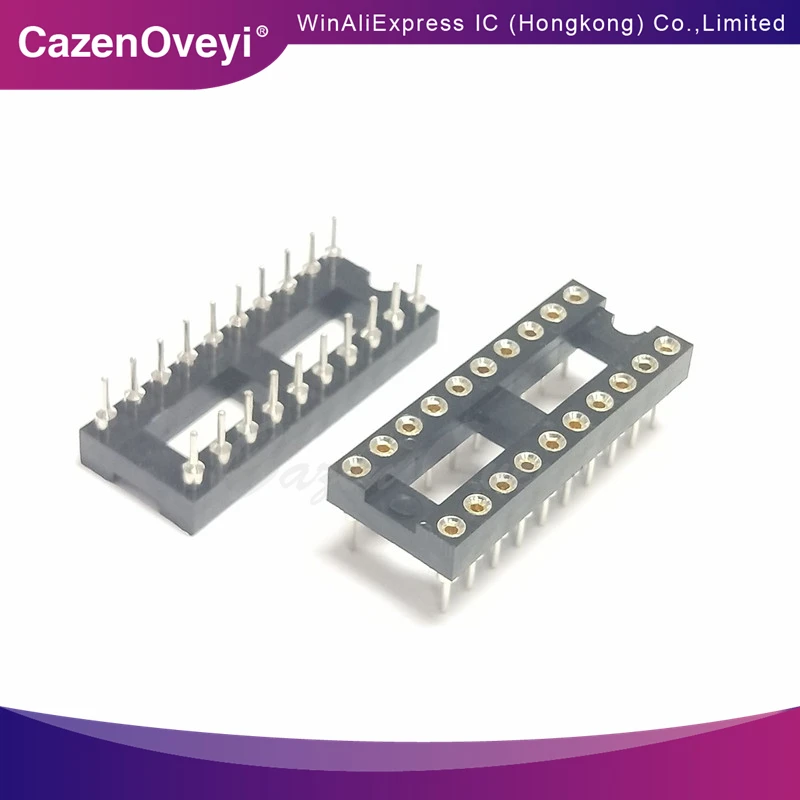 10piece IC socket integrated block in-line DIP single-chip microcomputer chip round hole base sub 24P narrow