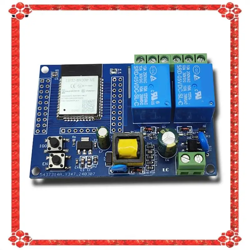 

24-часовая доставка ESP32 релейный модуль двухканальный Wi-Fi Bluetooth релейный модуль ESP32-WROOM вторичная плата разработки для Arduino