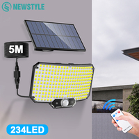 Solar Lights Outdoor Waterproof 106/234LED Solar Motion Sensor Flood Light 3 Lighting Modes Solar Security Light Garage Fence