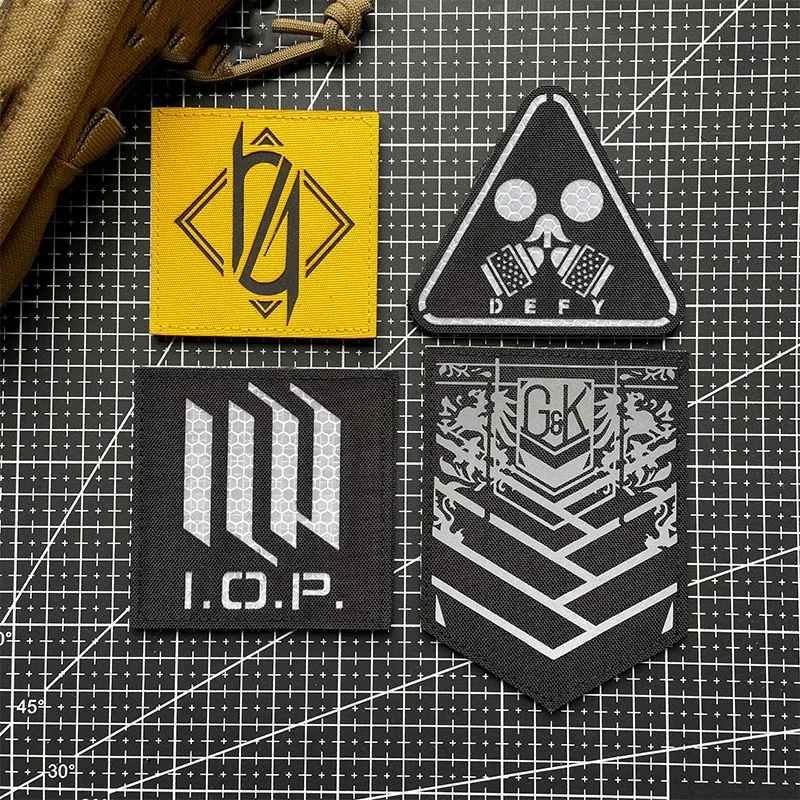 Girls' Frontline Reflective Patch Griffin Armband 404 Team Morale Badges on Backpack Sticker IR Hook and Loop Patches on Clothes