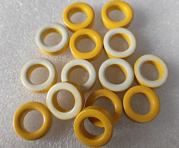 Iron Core Magnetic Ring 80-26 Low Frequency 20x12x6 Yellow and White Ring KT80-26 Filter Anti-interference Outer Diameter 20mm
