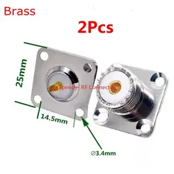 2PCS UHF SL16 SO239 SO-239 Female Jack Socket Chassis Panel Mount Connector 2Hole 4hole Flange Coax Adapter Fast Delivery