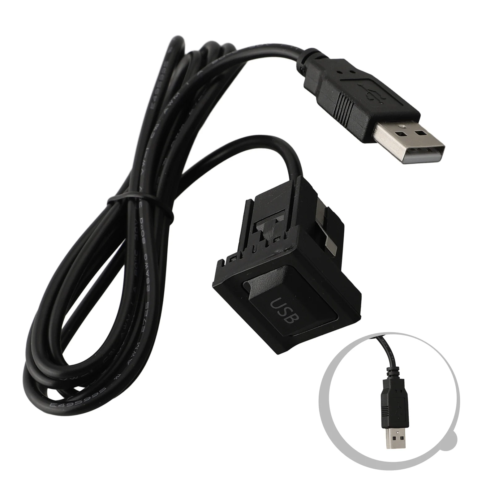 1× USB With Dust Cover Wire Harness Dash Flush Mount Dual USB High Quality Panel Adapter Cable For Bike Marine