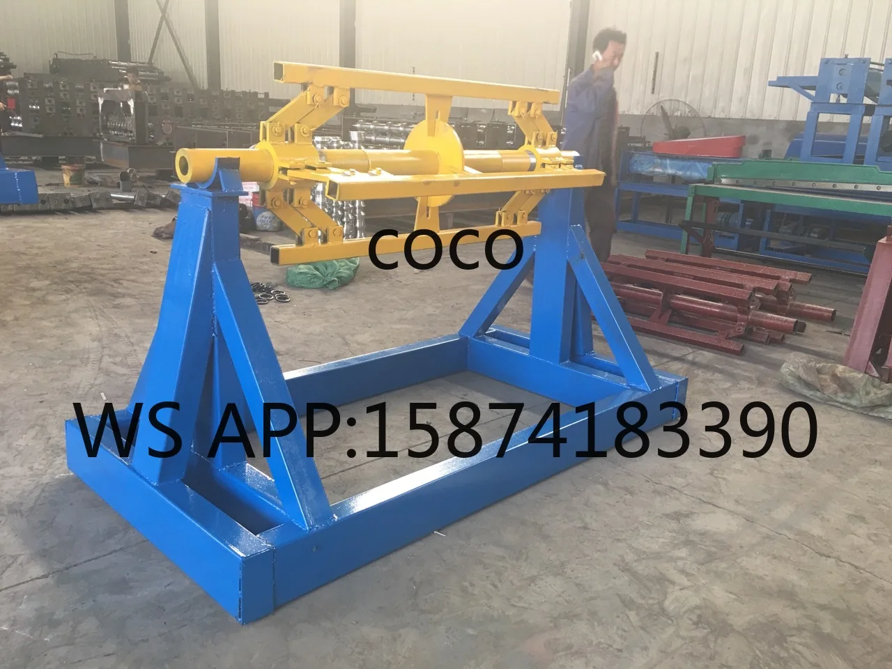 5T Manual Steel Strips Sheet Metal Decoiler Uncoiler Machine For Coil Feeding