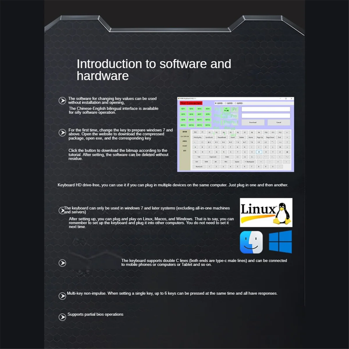 Keyboard Mini Pemrograman Makro 3 Tombol Populer untuk Photoshop Gaming Black A