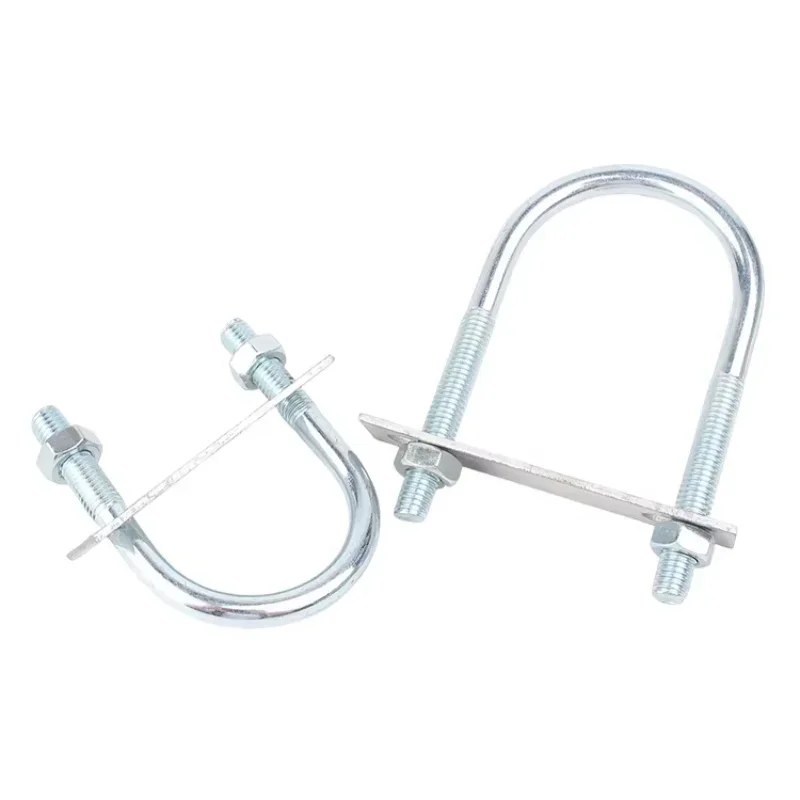 Verzinkte U-Bolzen-Rohrklemme mit Plattenmutter M10 M12 U-förmige Klemme mit Schnalle – Detail 5