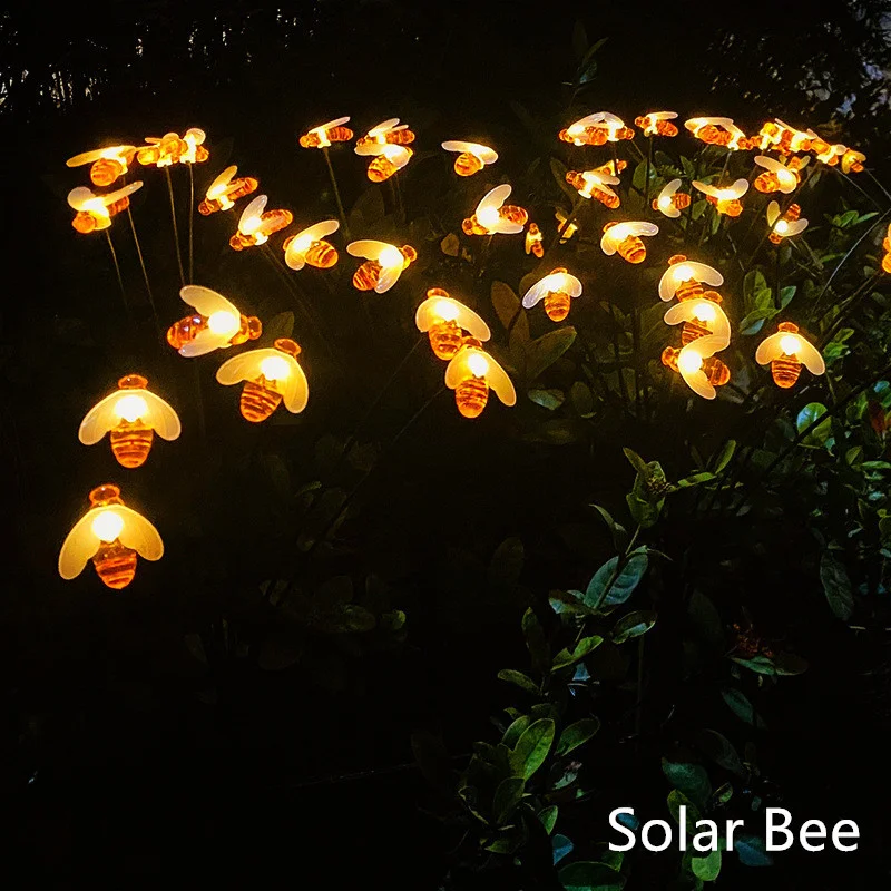 

Solar Bee LED Lights Outdoor Garden Christmas Decoration Waterproof Landscape Lights Firework Firefly Lawn Lamps Balcony 140