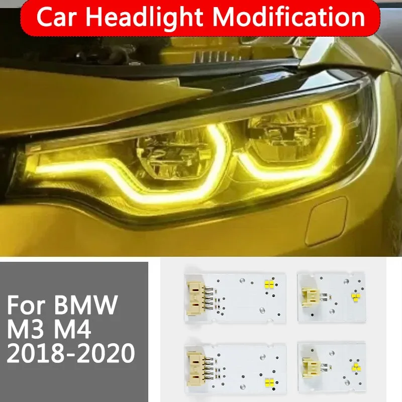 

For 2018-2020 BMW M3 F80 F83 F82 M4 Yellow Angel Eyes DRL Adaptive LED Module Chip angel eye light DRL board 7493229 7493230