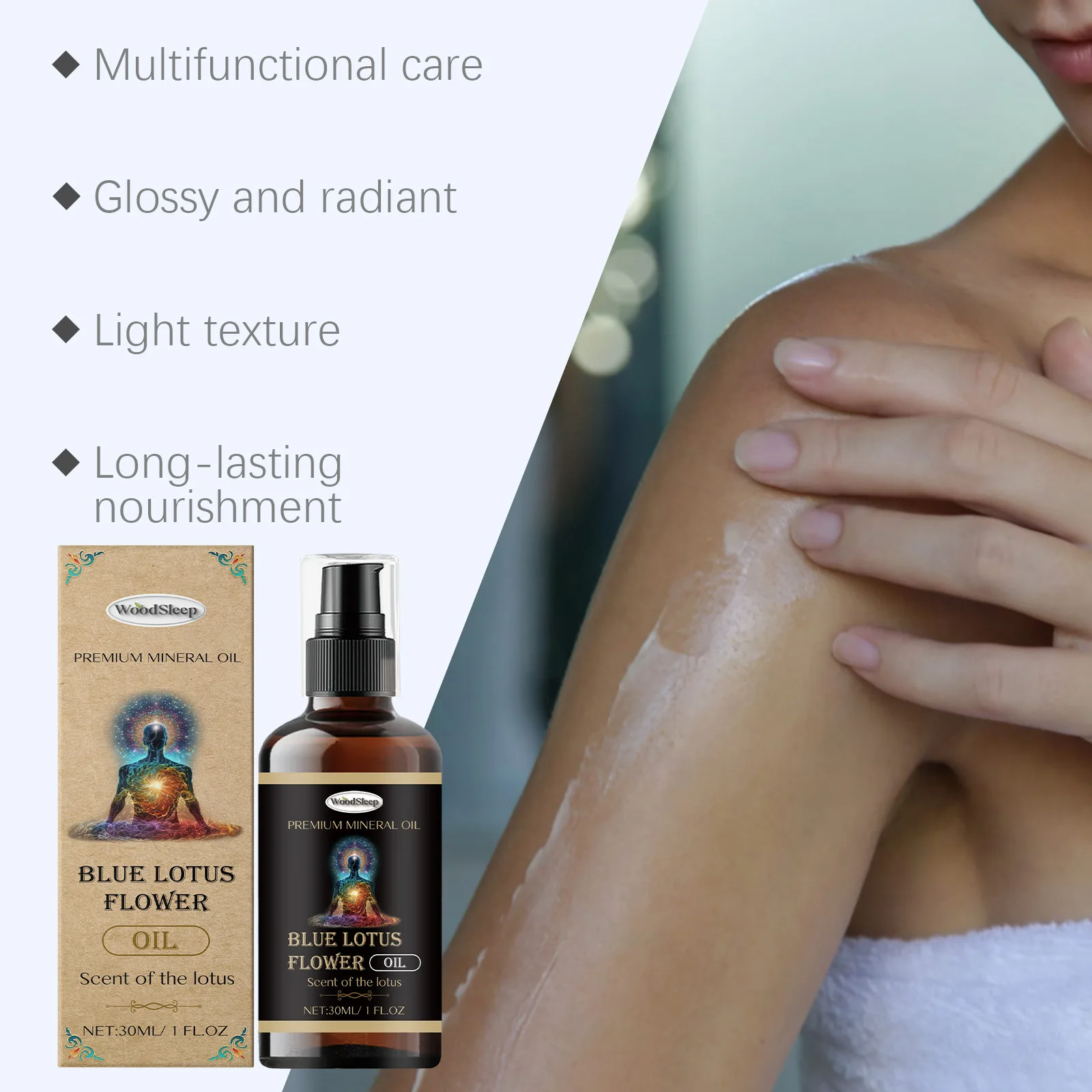 زيت اللوتس الأزرق العطري الروائح العضوية النقية الناشرون مرطبات الشعر الأظافر العناية بالجسم تحديث الاسترخاء الرطوبة زيت النبات #5