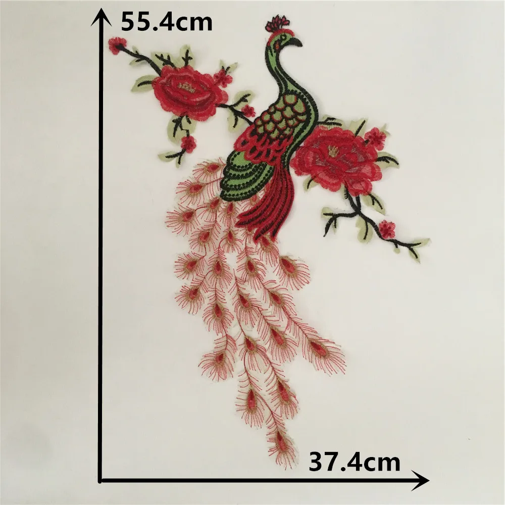 Polyester colored embroidered tulle peacock pattern embroidered sewing lace DIY decoration paired with clothing accessories lace