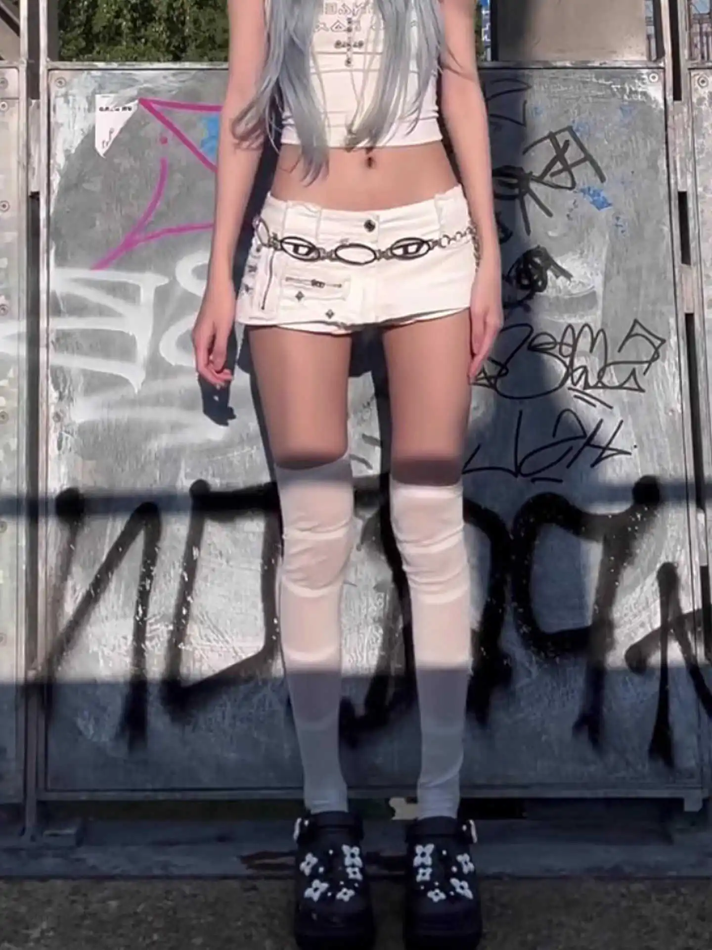 2025 Women Harajuku Japanese Y2k 2000s Mini Denim Skirt Shoujo Korean New In Design Gyaru Coquette Kpop E-girl Cyber Punk Tide