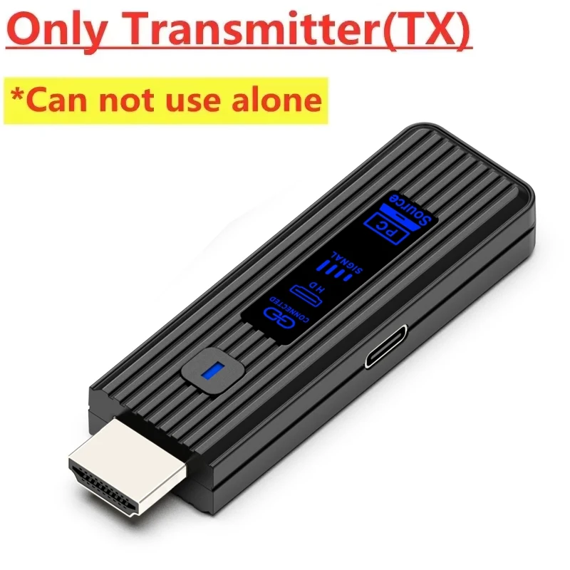 Draadloze HDMI-compatibele videozender en ontvanger Extenderkit TV Stick Dongle-adapter voor pc-camera Laptop naar monitor TV
