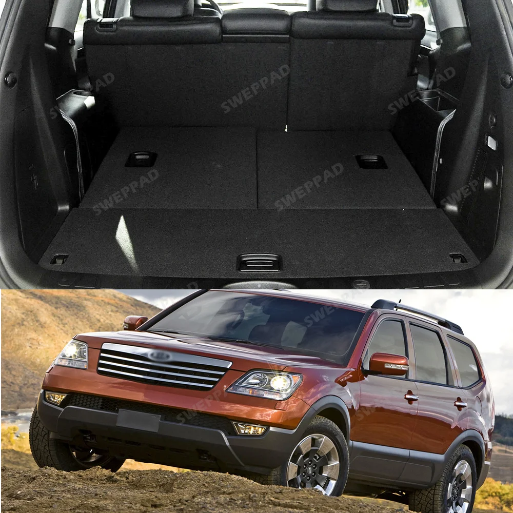 Trunk Mat For Kia Mohave Borrego HM 7-seat 2008-2016 15 14 13 12 Custom Cargo Liner All Weather Carpet with Backrest Protectors