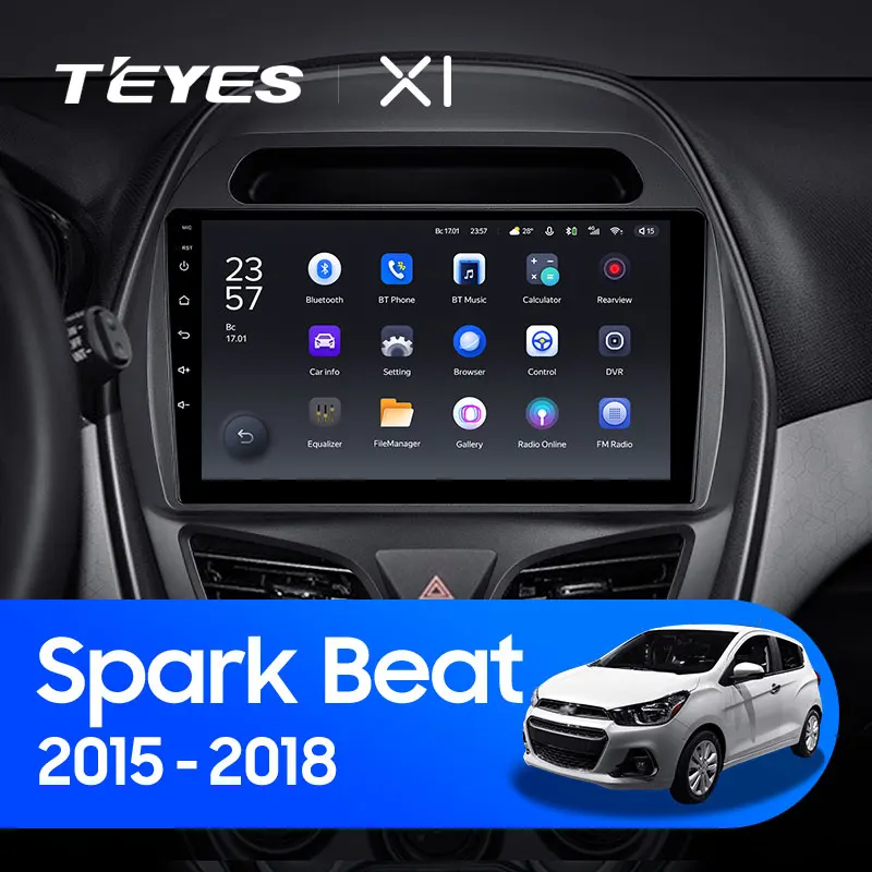 TEYES X1 For Chevrolet Spark Beat 2015 - 2018 Car Radio Multimedia Video Player Navigation GPS Android 10 No 2din 2 din dvd