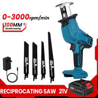 21V Cordless Portable Electric Reciprocating Saw Handheld Variable Speed Metal Wood Cutting Tool Electric Saw For Makita Battery