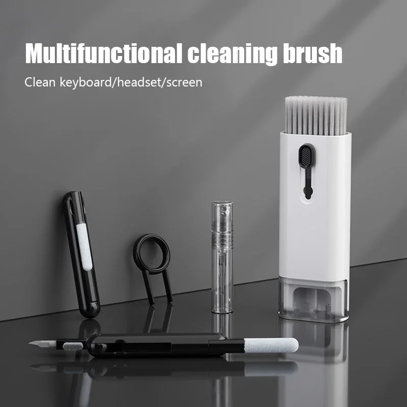 7-in-1 Computer Keyboard Cleaner Brush Kit Bluetooth Earphone Cleaning Pen For Airpods 3 Pro Headset Cleaning Tool Keycap Puller