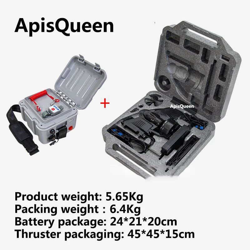 ApisQueen-propulsor submarino U18L 160W, empuje de 18lb con batería y control remoto para SUP