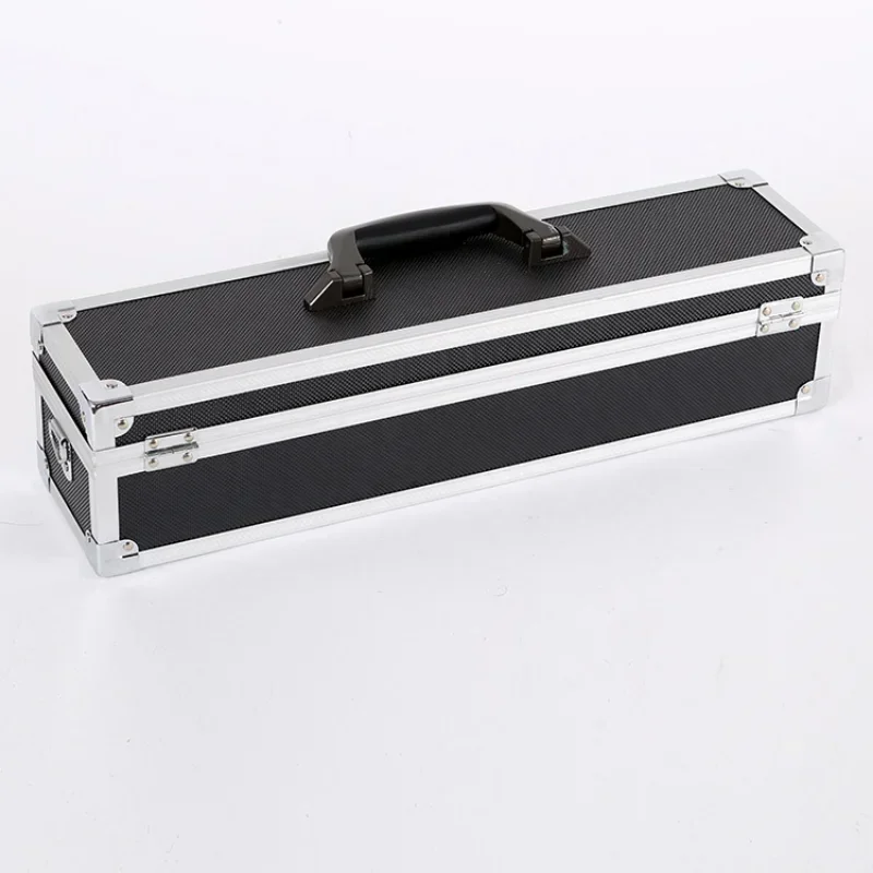 Aluminum Storage Box - Foam Liner, Toolbox Organizer with Shoulder Strap, 50cm Long X 12cm Wide X 12cm High