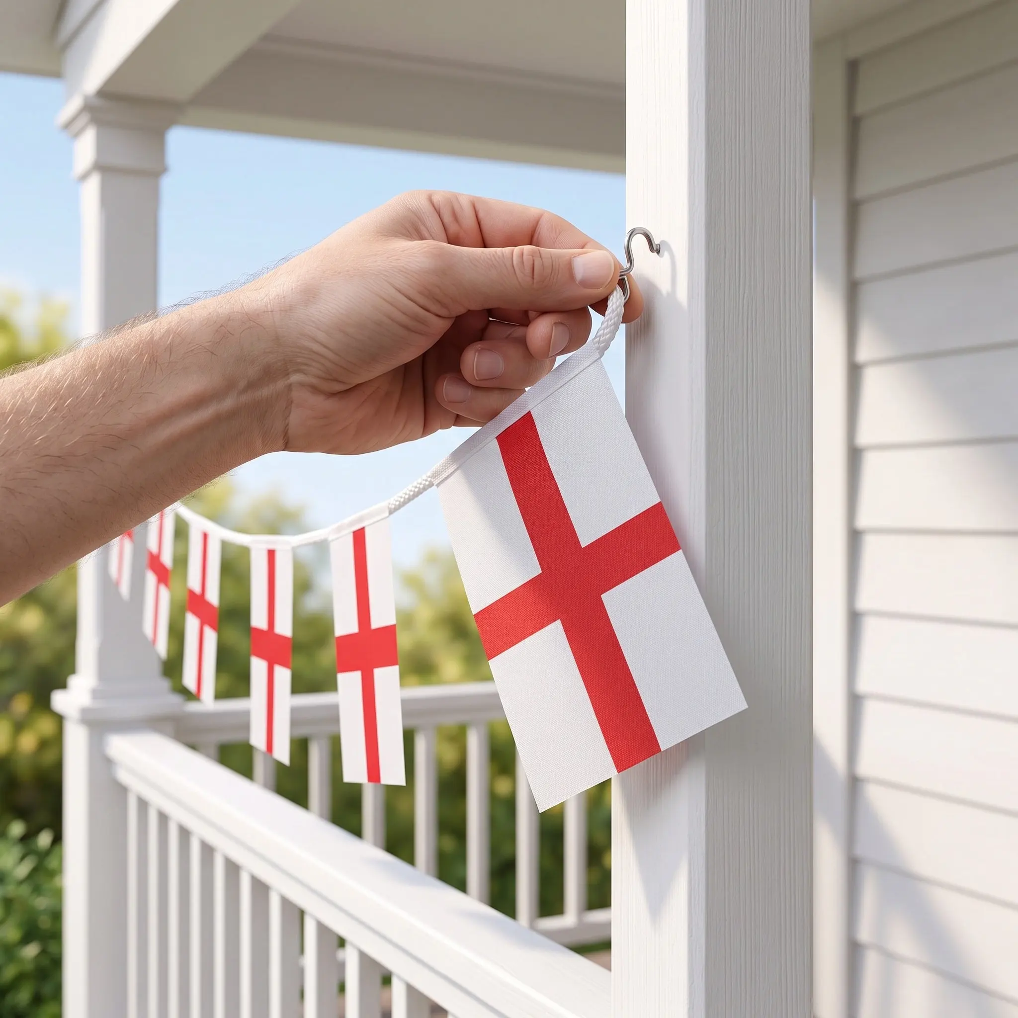 England String Flags Banner 33 Ft Double Sided British Bunting for Garden Balcony Outdoor England Flag Party National Day Sports