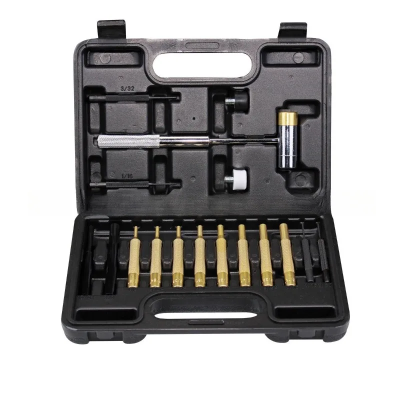 17Pcs Pin Punch Set Mechanical Installation Punch Round Hole Punch Chisel Punching Hand Tool Kit