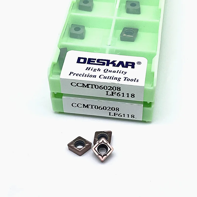 Mesin bubut CNC ตัดคาร์ไบด์ LF6118 LF6018 CCMT120404 CCMT060208CCMT09T304 CCMT060204 deskar สำหรับสแตนเลส