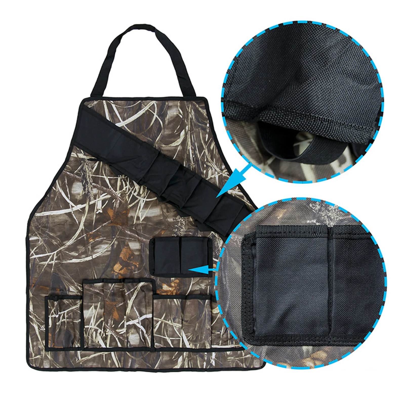 Durable 600D Oxford Camouflage Barbecue Apron Kitchen Garden Tools Multiple