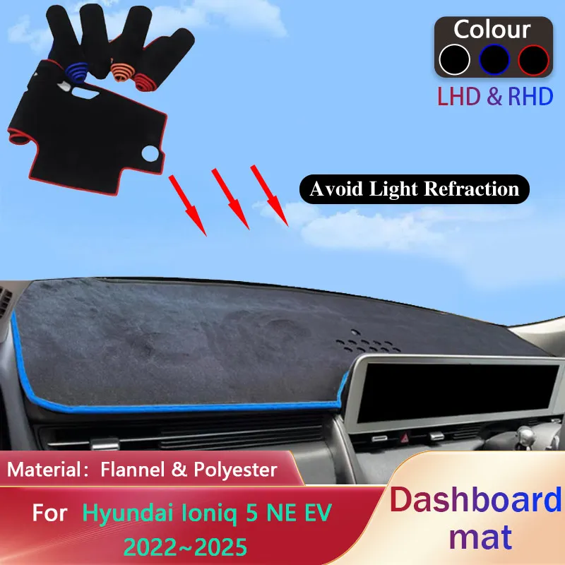 

Car Dashboard Cover Pad for Hyundai Ioniq 5 NE EV 2022~2025 2023 2024 Liner Anti-Slip Mat Sunshade Dashmat Carpet Rug Accessorie