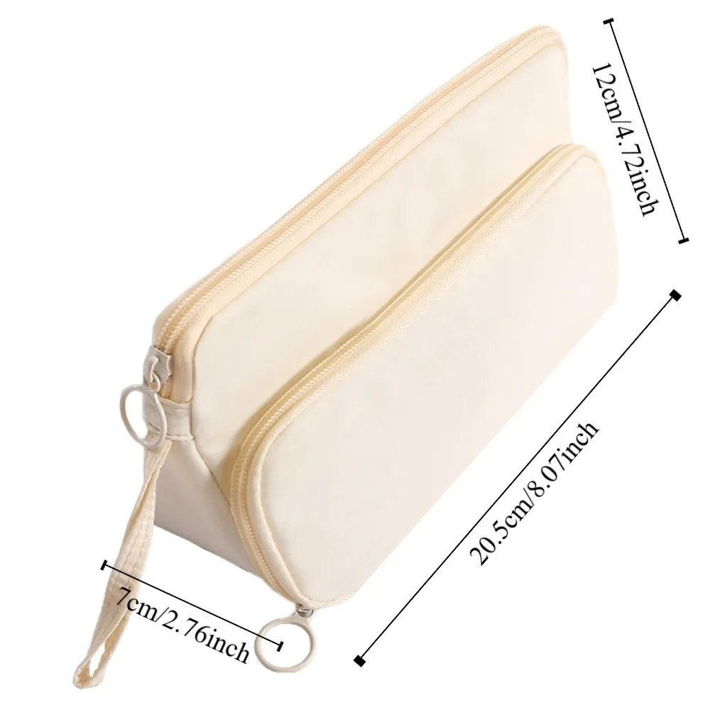 Organizer Supplies Double-layer Ladder Pencil Case Large Capacity Zipper Kawaii Pencil Bag Creative Cute Stationery Bag Kids