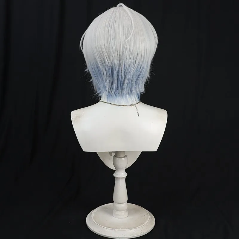 Nijisanji EN Kaelix Debonair Kaelix Debonair Cosplay perruque Niji virtuel Youtuber BY THE BEAT hommes bleu dégradé cheveux synthétiques