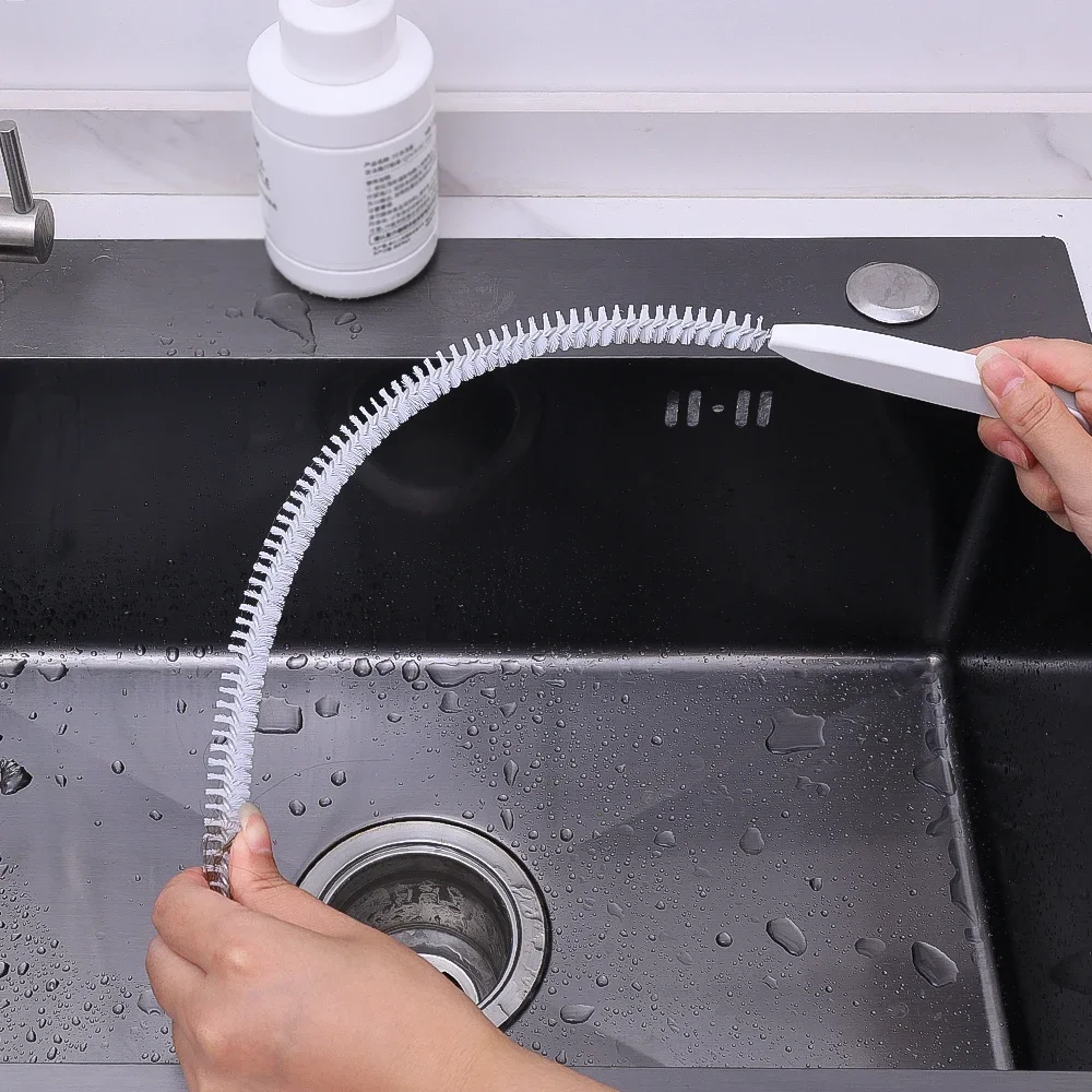 45-72cm Sink Pipe Dredger Water Channel Drain Cleaner Hair Catcher Anti Blocking Brushes Flexible Sewer Filter Cleaning Tools