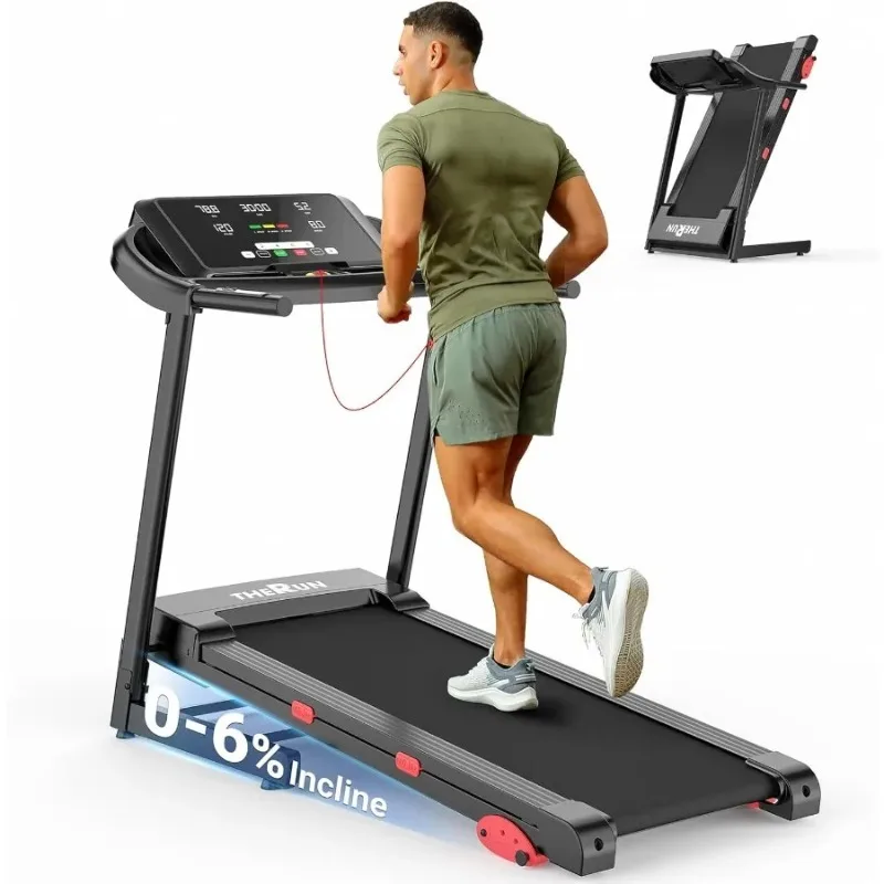 Home Treadmill with Incline Adjust, 3.0  Treadmill, Heart Rate Monitoring, Wider Running Belt
