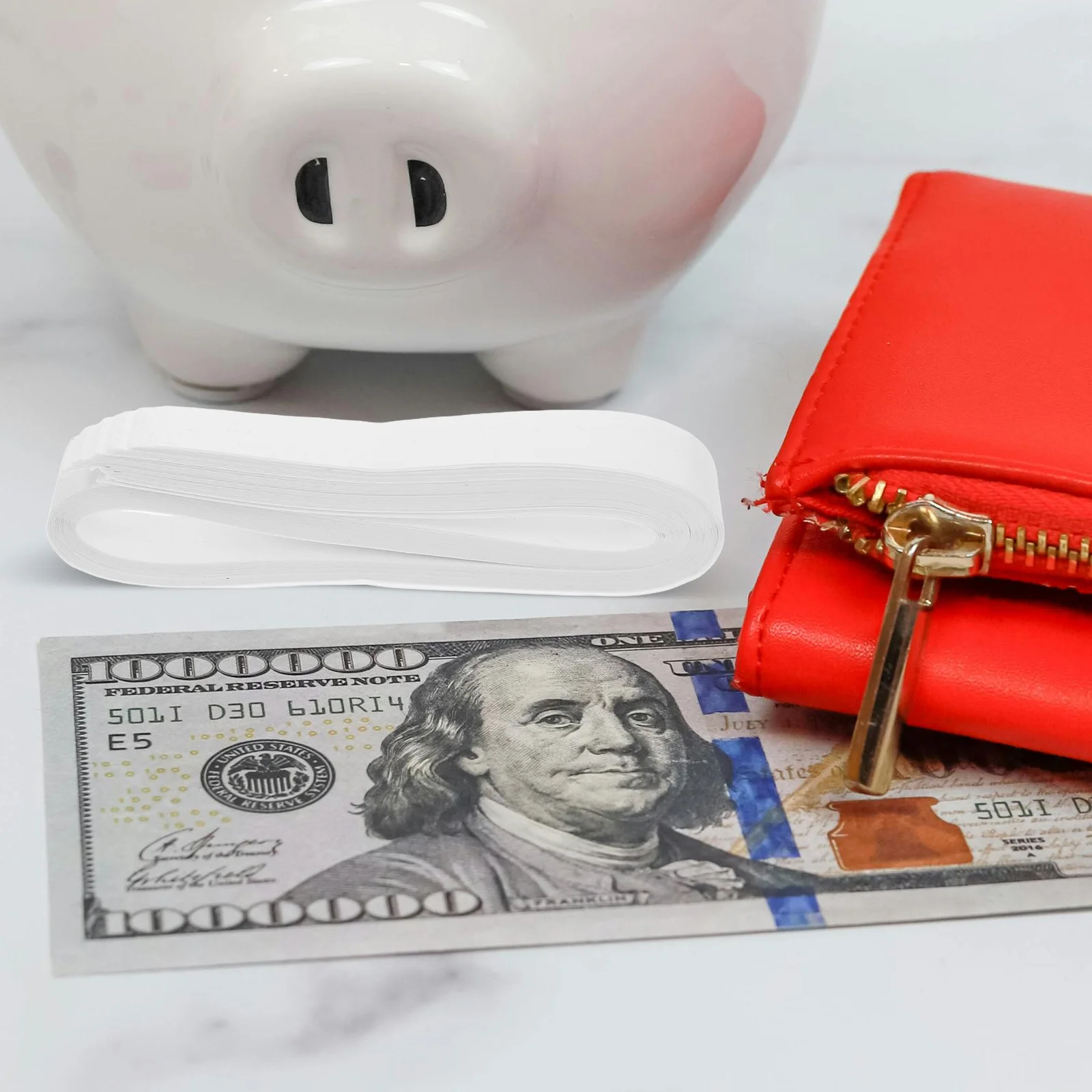 40 Pcs Banknote Paper Cash Strap Bands Wrappers Currency Straps for Blank White Banknotes Lightweight Practical