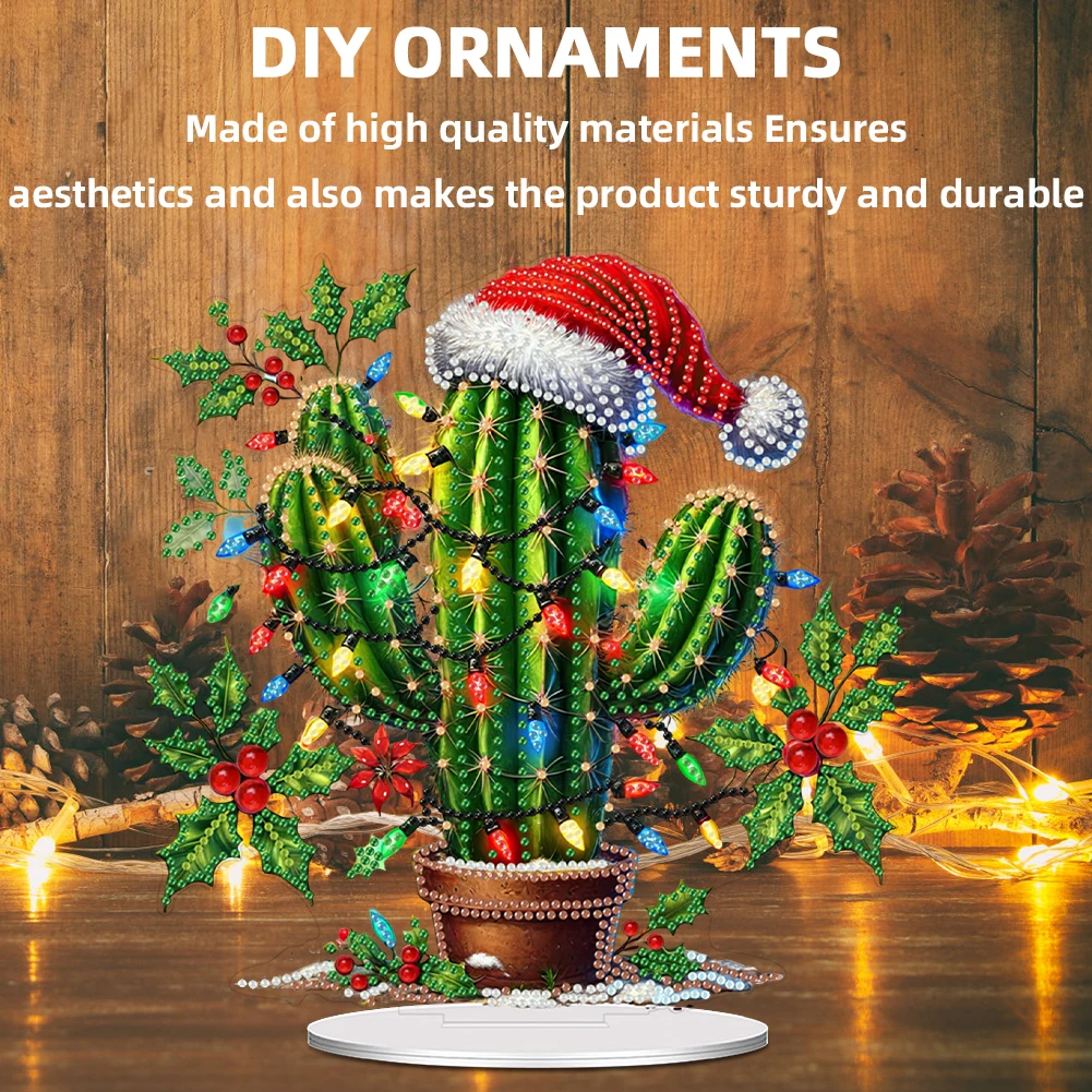 2D طباعة مسطحة عيد الميلاد DIY الاكريليك 5D DIY الماس الفن منضدية زينة الماس اللوحة سطح المكتب زينة للبالغين المبتدئين