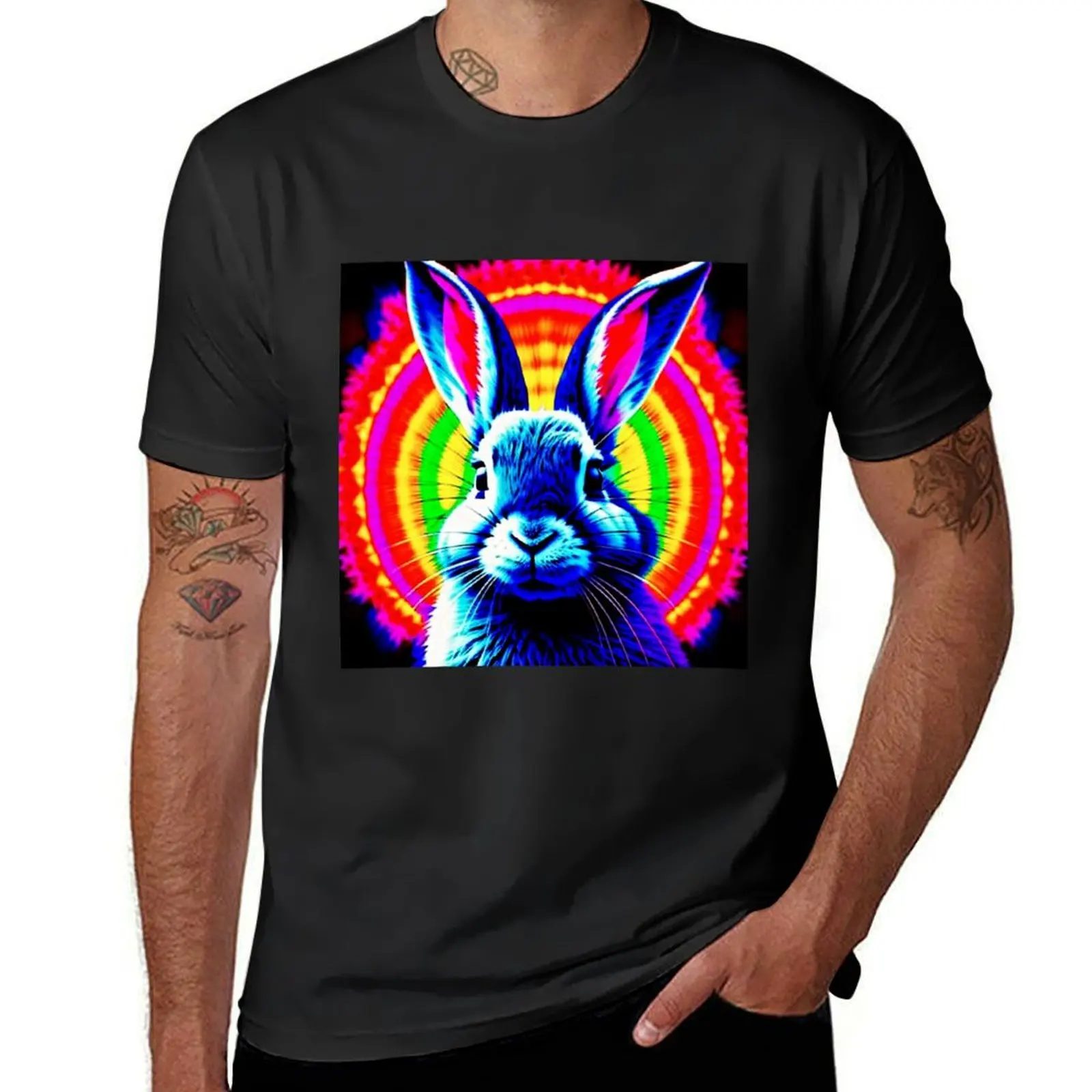 Trippy rabbits T-Shirt summer clothes quick drying mens big and tall t shirts