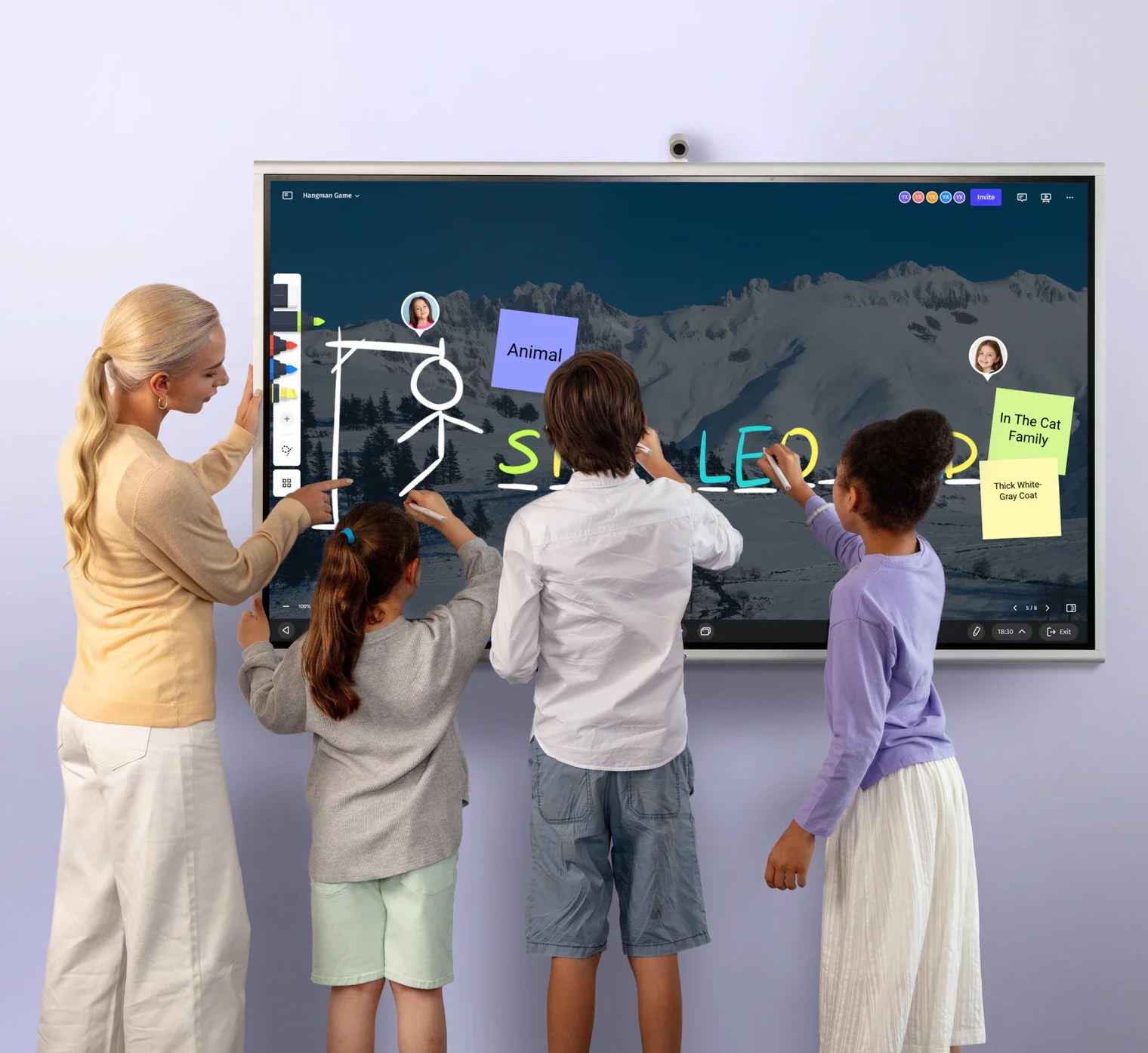 

75 Inch Smart Board Infrared Interactive Whiteboard 4k Electronic LCD Touch TV Classroom