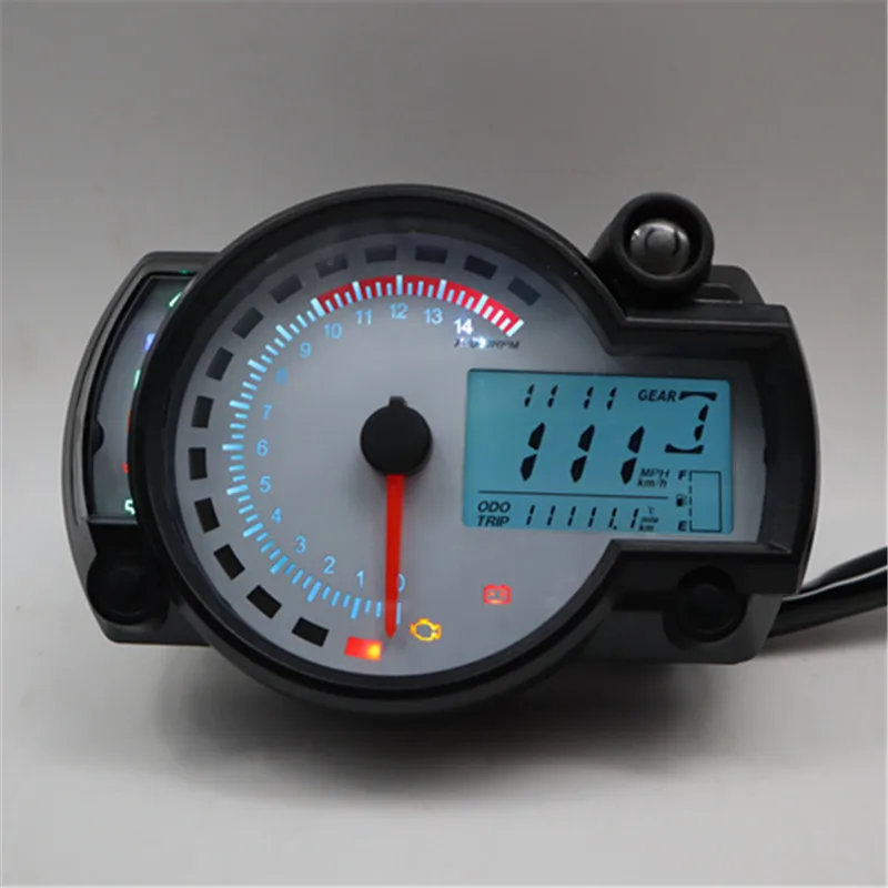 KOSO RX2N Tachometer Fuel Meter LCD Digital Motorcycle Odometer Speedometer Adjustable MAX 299KM/H 7 Colors Display