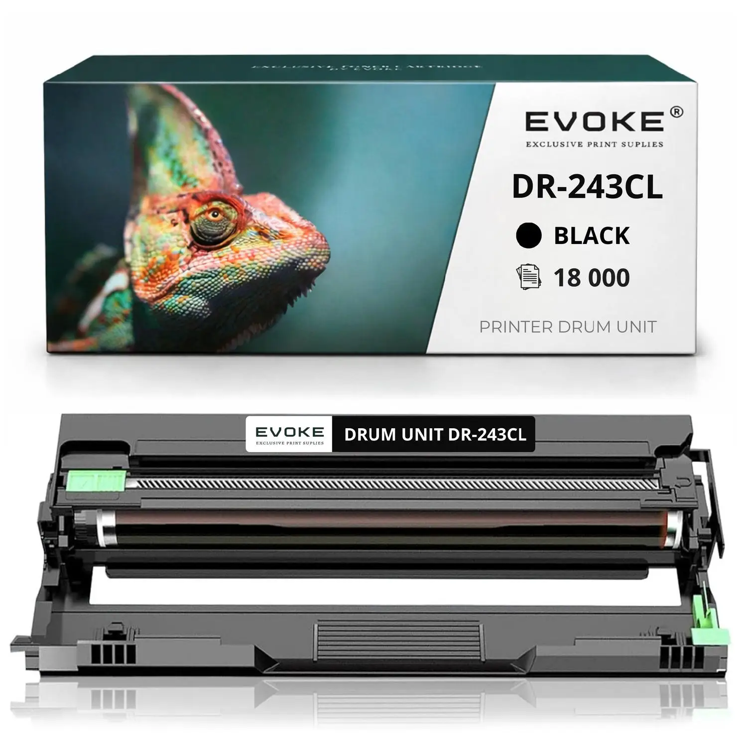 Evoke Compatibele Drum voor Brother Dr-243Cl Dr243Cl Zwart 18000 Pagina's Dcp-L3510Cdw L3550Cdw Hl-L3210Cw L3270Cdw