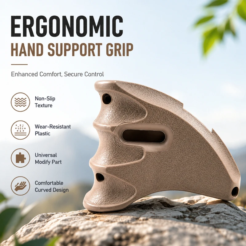 Grain Anti-slip Nylon Streamlined Grip Housing Complete Fixed Hole Structure Dual Matte Color Hobby Handmade Model Spare Grip Ki